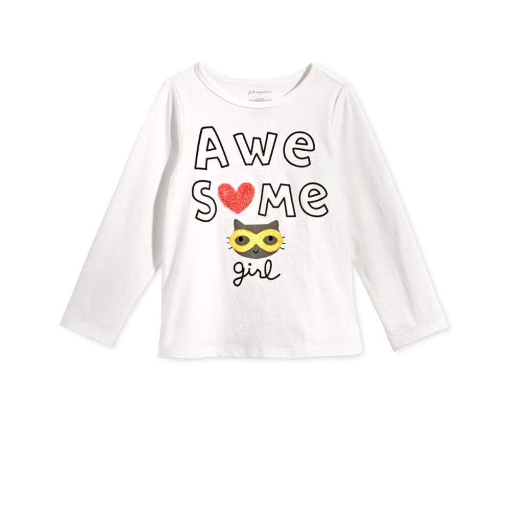 First Impressions Baby Girls Awesome Print Cotton T-Shirt